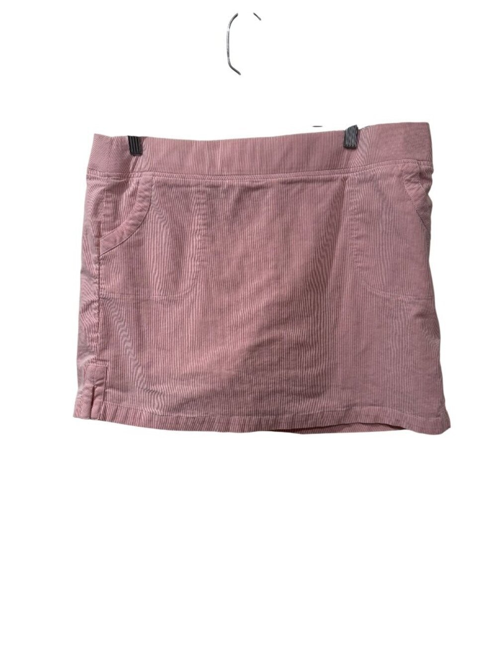 Crown & Ivy Pink Striped Skort Size 14 With Built-In Shorts Womens Casual Summer